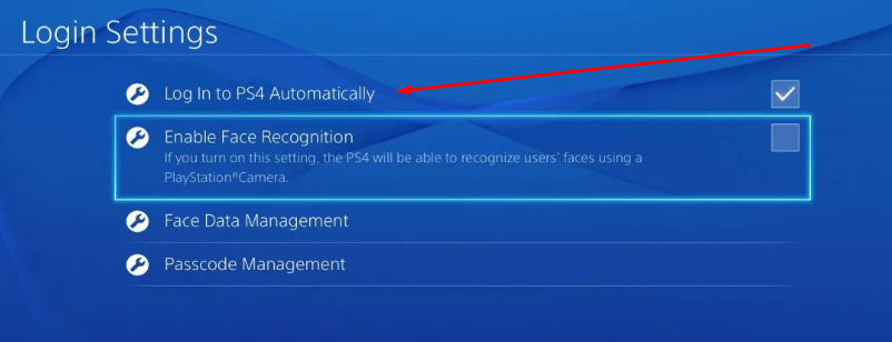 Log in PS4 Automatically 1