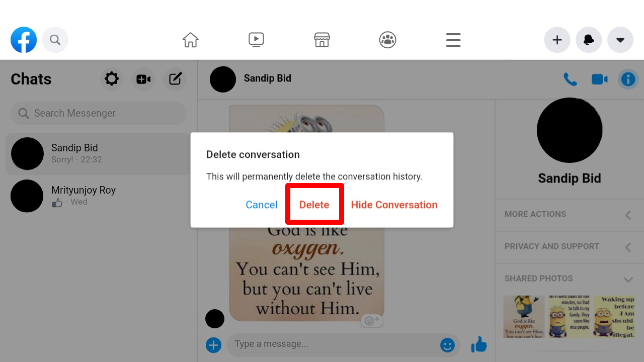 How to Delete Shared Photos On Messenger [Working]