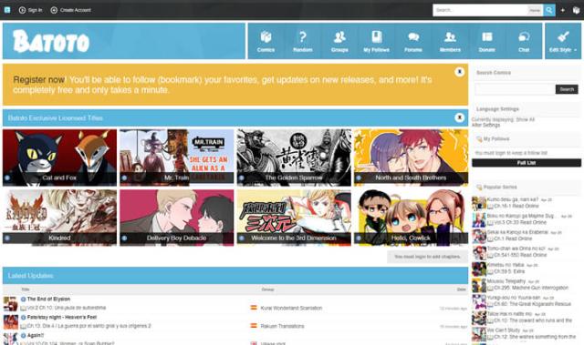 best manga website batoto