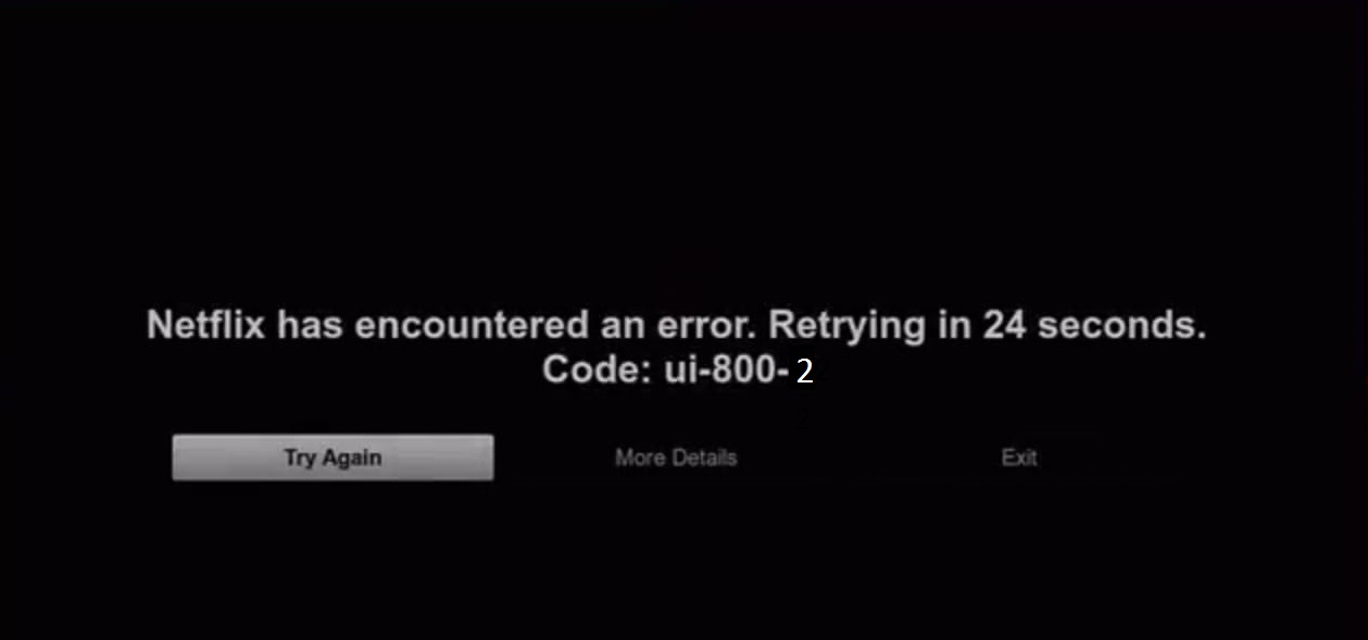 Netflix Code UI-800-2