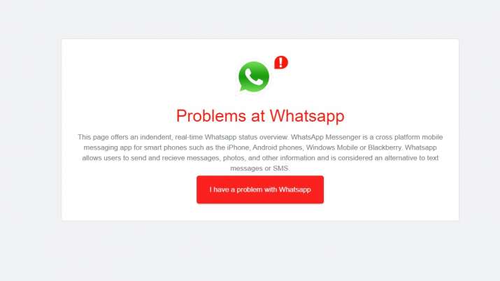 Whatsapp down Whatsapp not working