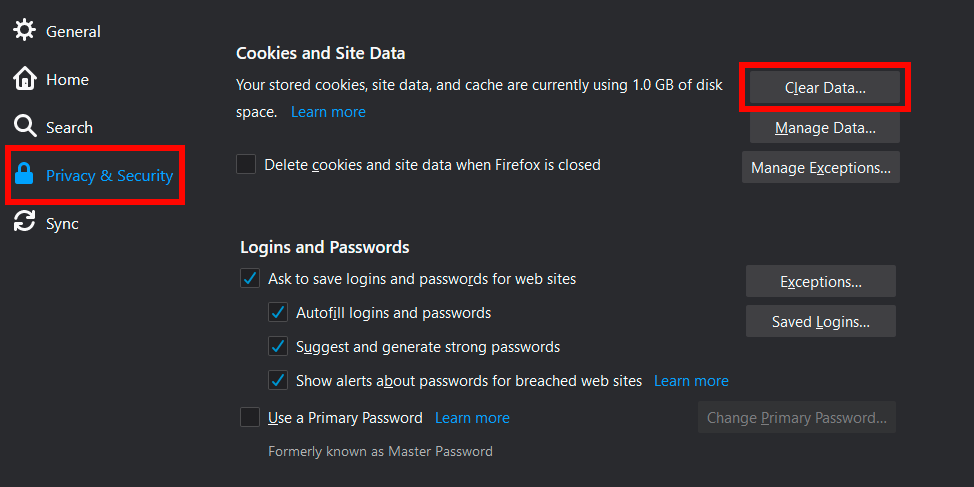 delete discord cache firefox clear