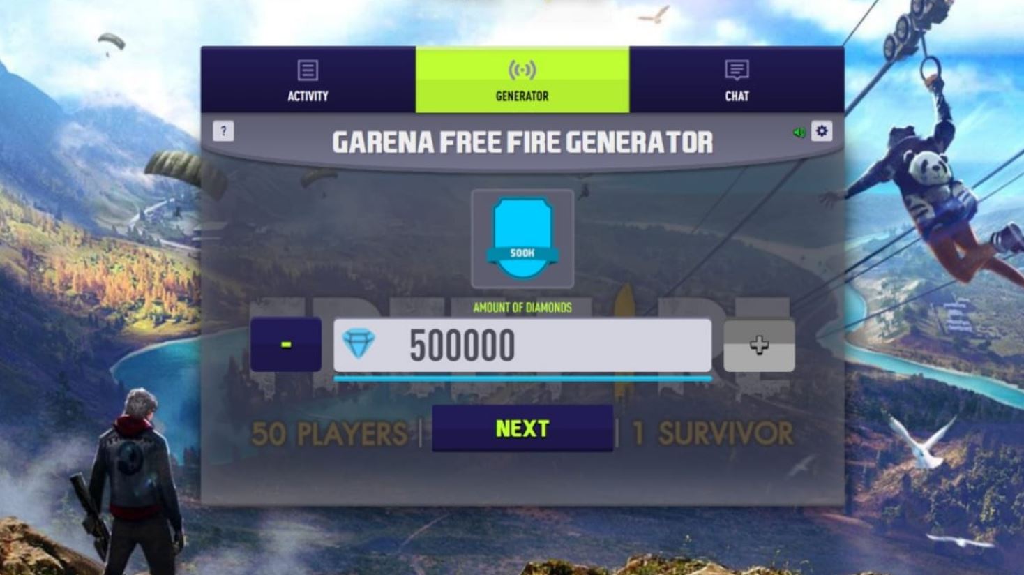 Free Fire Diamond Generator