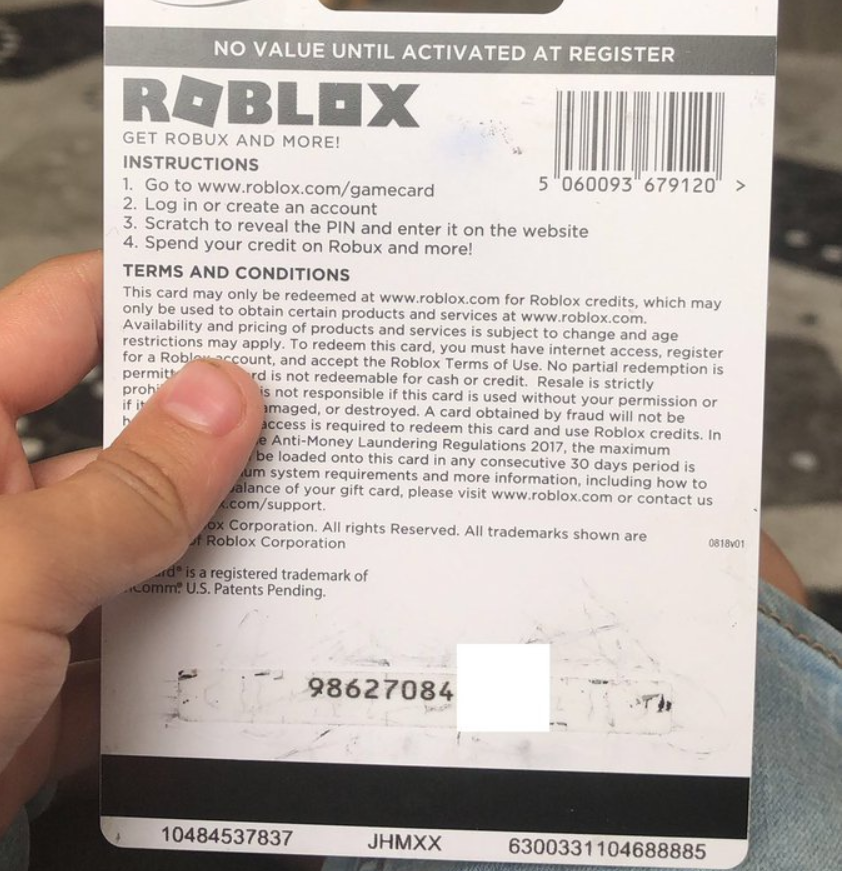 roblox gift robux redeem verification