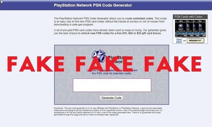 psn code generators are fae