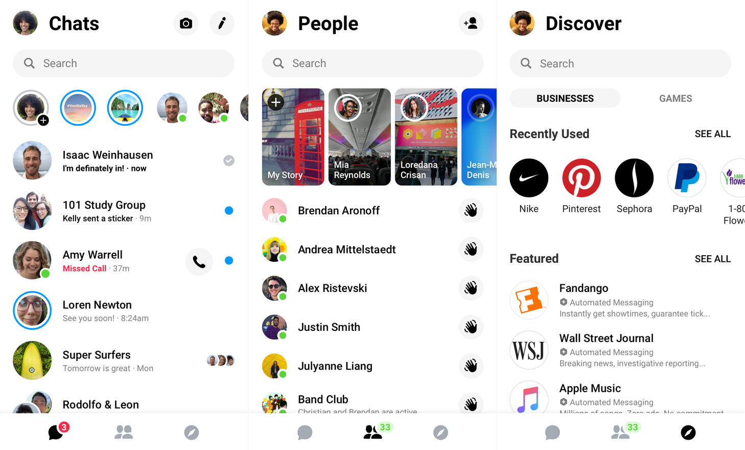 facebook messenger chats people discover